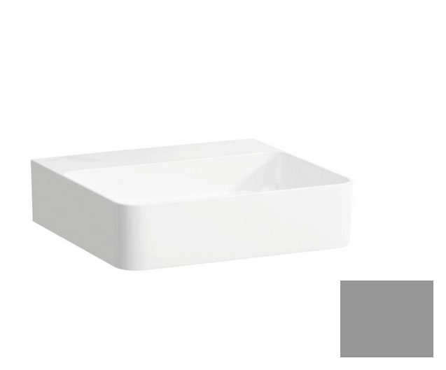 Раковина для ванной Laufen Val 45х42 см без отверстий без перелива шлифованная керамика графит матовый H8162807581121