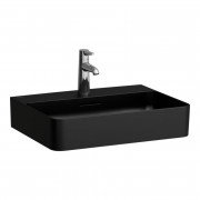 Раковина для ванной Laufen Val 55х42 см с 3 отверстиями шлифованная керамика черный матовый H8162827161081