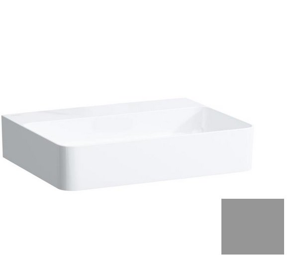 Раковина для ванної Laufen Val 55х42 см без отворів без переливу шліфована кераміка графіт матовий H8162827581121