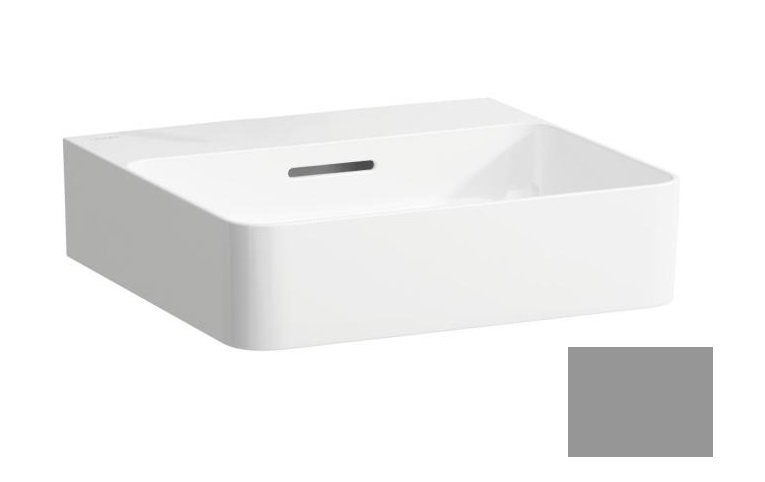 Раковина для ванної Laufen Val 45х42 см без отворів шліфована кераміка графіт матовий H8162807581091