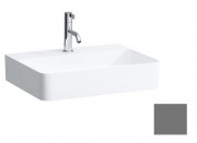 Раковина для ванної Laufen Val 60х42 см з 1 отвором без переливу шліфована кераміка графіт матовий H8162837581111