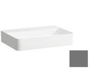 Раковина для ванной Laufen Val 60х42 см без отверстий без перелива шлифованная керамика графит матовый H8162837581121