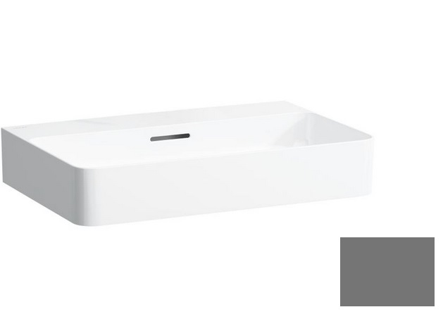 Раковина для ванной Laufen Val 65х42 см без отверстий шлифованная керамика графит матовый H8162847581091