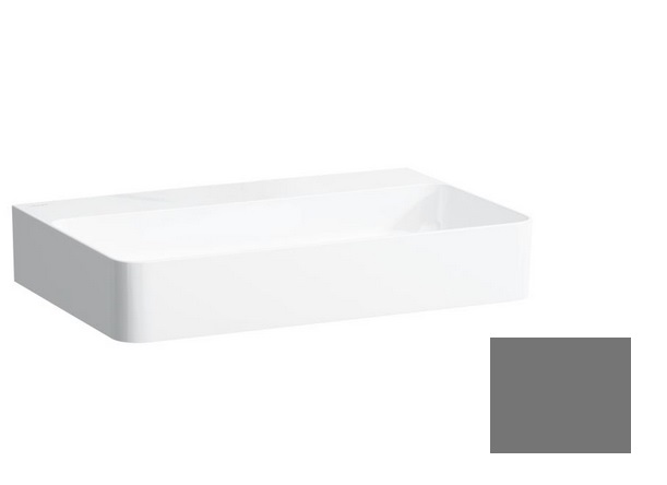 Раковина для ванної Laufen Val 65х42 см без отворів без переливу шліфована кераміка графіт матовий H8162847581121