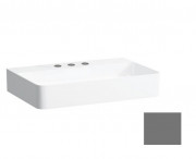 Раковина для ванной Laufen Val 65х42 см с 3 отверстиями без перелива шлифованная керамика графит матовый H8162847581581