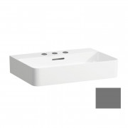 Раковина для ванной Laufen Val 60х42 см с 3 отверстиями шлифованная керамика графит матовый H8162837581081