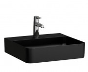 Раковина для ванной Laufen Val 60х42 см с 1 отверстием без перелива шлифованная керамика черный матовый H8162837161111