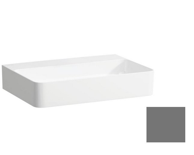 Раковина для ванної Laufen Val 60х42 см без отворів без переливу шліфована кераміка графіт матовий H8162837581121