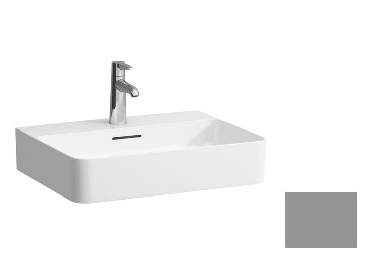 Раковина для ванної Laufen Val 60х42 см з 1 отвором шліфована кераміка графіт матовий H8162837581041