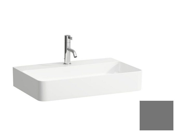 Раковина для ванної Laufen Val 65х42 см з 1 отвором без переливу шліфована кераміка графіт матовий H8162847581111
