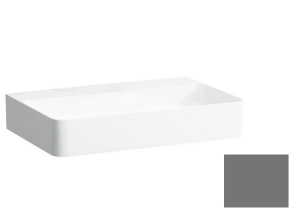 Раковина для ванной Laufen Val 65х42 см без отверстий без перелива шлифованная керамика графит матовый H8162847581121