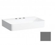 Раковина для ванной Laufen Val 65х42 см с 3 отверстиями без перелива шлифованная керамика графит матовый H8162847581581