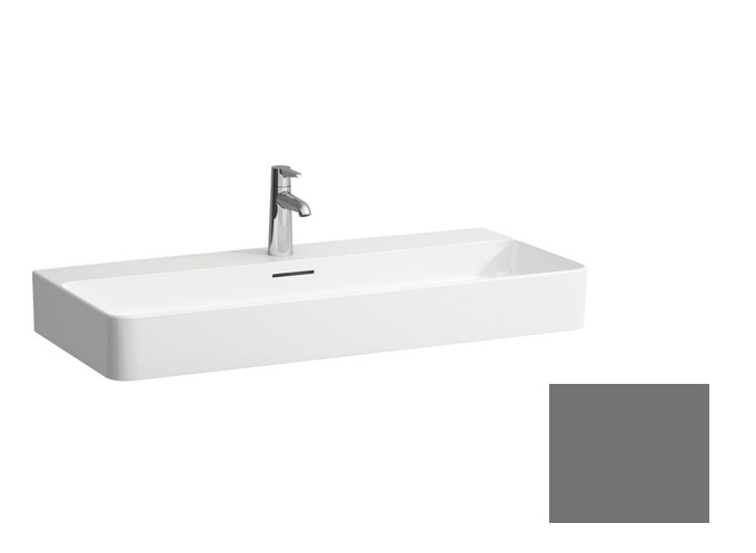 Раковина для ванної Laufen Val 95х42 см з 1 отвором шліфована кераміка графіт матовий H8162877581041