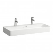 Раковина для ванной Laufen Val 95х42 см с 2 отверстиями шлифованная керамика белый матовый H8162877571071
