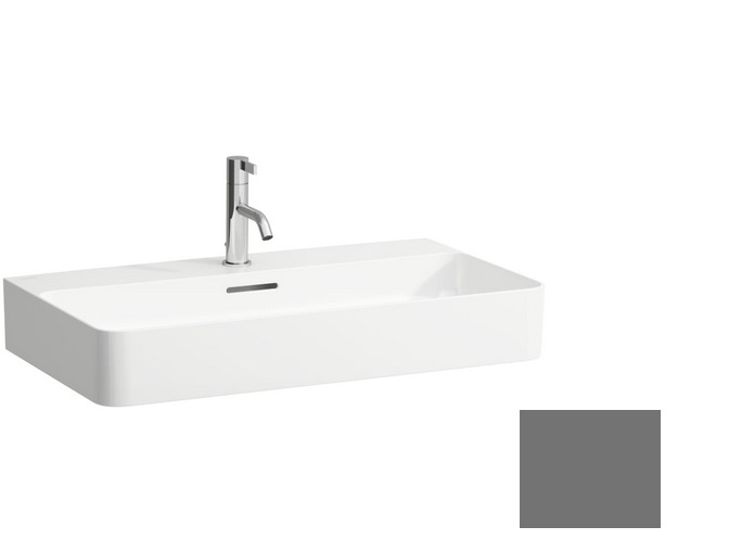 Раковина для ванної Laufen Val 75х42 см з 1 отвором шліфована кераміка графіт матовий H8162857581041