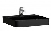 Раковина для ванной Laufen Val 75х42 см с 1 отверстием без перелива шлифованная керамика черный матовый H8162857161111
