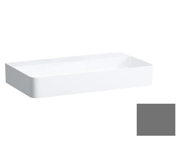 Раковина для ванної Laufen Val 75х42 см без отворів без переливу шліфована кераміка графіт матовий H8162857581121