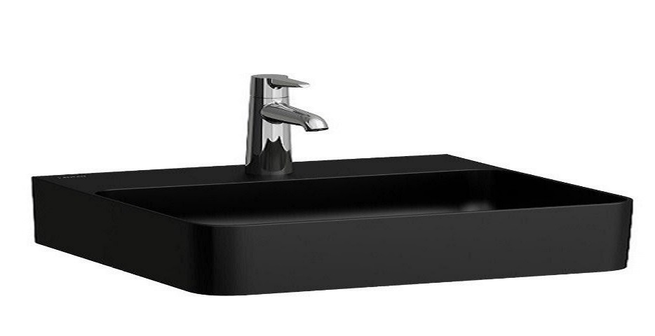 Раковина для ванной Laufen Val 95х42 см с 1 отверстием без перелива шлифованная керамика черный матовый H8162877161111