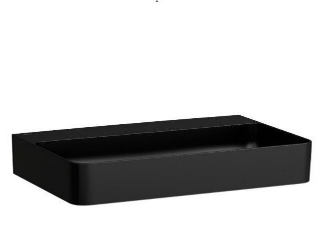 Раковина для ванной Laufen Val 95х42 см с 2 отверстиями без перелива шлифованная керамика черный матовый H8162877161151