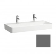 Раковина для ванной Laufen Val 95х42 см с 2 отверстиями без перелива шлифованная керамика графит матовый H8162877581151