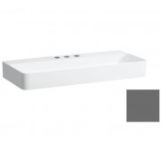 Раковина для ванной Laufen Val 95х42 см с 3 отверстиями без перелива шлифованная керамика графит матовый H8162877581581