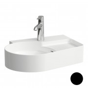 Раковина для ванной Laufen Val 53х40 см с 1 отверстием шлифованная керамика черный матовый H8162887161061