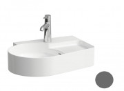 Раковина для ванной Laufen Val 53х40 см с 1 отверстием шлифованная керамика графит матовый H8162887581061