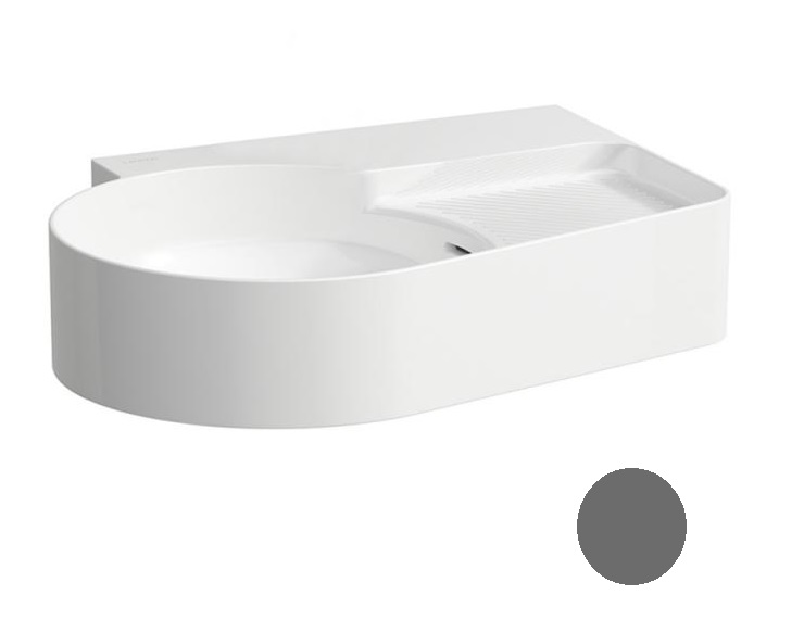 Раковина для ванної Laufen Val 53х40 см без отворів шліфована кераміка графіт матовий H8162887581091