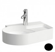 Раковина для ванной Laufen Val 53х40 см с 1 отверстием без перелива шлифованная керамика черный матовый H8162887161111