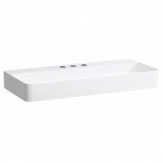 Раковина для ванной Laufen Val 95х42 см с 3 отверстиями без перелива шлифованная керамика белый матовый H8162877571581