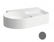 Раковина для ванной Laufen Val 53х40 см без отверстий шлифованная керамика графит матовый H8162887581091