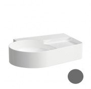 Раковина для ванной Laufen Val 53х40 см без отверстий без перелива шлифованная керамика графит матовый H8162887581121