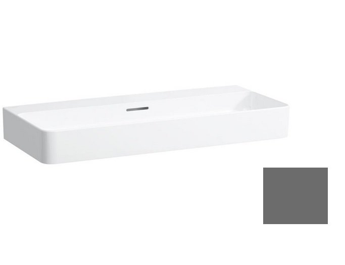 Раковина для ванної Laufen Val 95х42 см без отворів шліфована кераміка графіт матовий H8162877581091