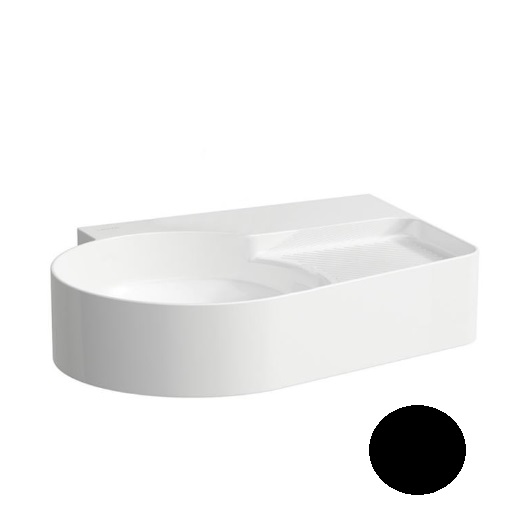 Раковина для ванної Laufen Val 53х40 см без отворів без переливу шліфована кераміка чорний матовий H8162887161421