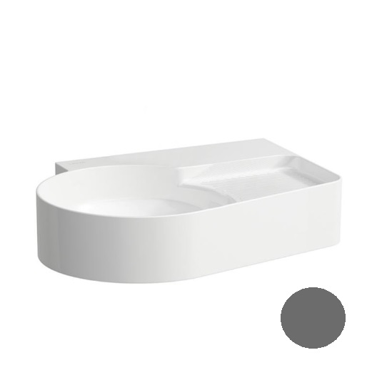 Раковина для ванної Laufen Val 53х40 см без отворів без переливу шліфована кераміка графіт матовий H8162887581421