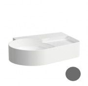 Раковина для ванной Laufen Val 53х40 см без отверстий без перелива шлифованная керамика графит матовый H8162887581421