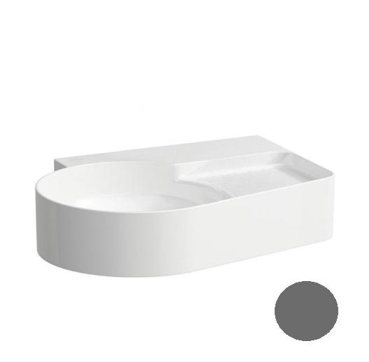 Раковина для ванной Laufen Val 53х40 см без отверстий без перелива шлифованная керамика графит матовый H8162887581421