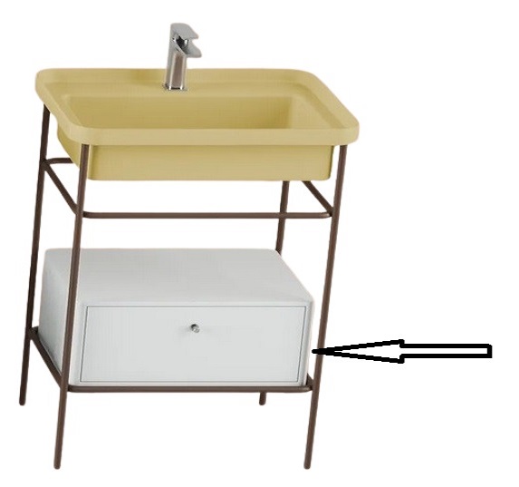 Ящик для консолі Artceram Fuori Scala висувний МДФ білий матовий ACM040 05