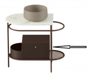 Ящик для консоли Artceram Flair 3.0 выдвижной МДФ коричневый матовый ACM037 56