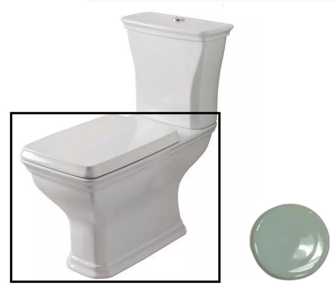 Чаша унітазу-компакту Artceram Civitas 36х73 см кераміка світло-зелений CIV004 35;00