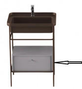 Ящик для консоли Artceram Fuori Scala выдвижной МДФ platinum ACM039 52