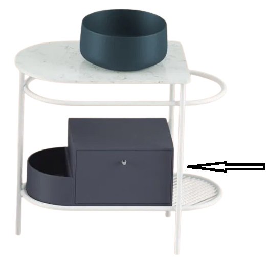 Ящик для консоли Artceram Flair 3.0 выдвижной МДФ pavone ACM037 57