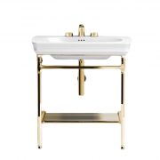 Консоль под раковину ArtCeram Civitas на 90 см с полкой-решеткой золото CIA005 73