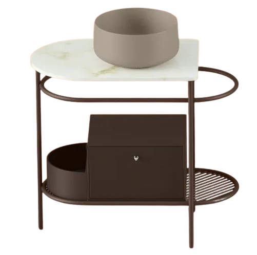 Консоль под раковину Artceram Flair 3.0 металл мокко матовый ACA067 56