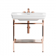 Консоль під раковину ArtCeram Civitas на 68 см з полицею-решіткою рожеве золото CIA002 77