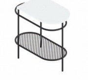 Консоль под раковину Artceram Flair 3.0 металл черный матовый ACA067 17