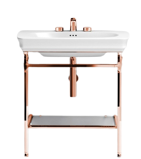 Консоль під раковину ArtCeram Civitas на 68 см з полицею рожеве золото CIA003 77