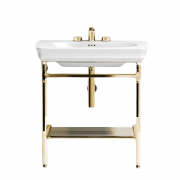 Консоль под раковину ArtCeram Civitas на 68 см с полкой-решеткой золото CIA002 73