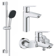 Комплект змішувачів для ванної Grohe QuickFix Start 3 в 1 з душовим набором хром UA202301ME