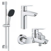 Комплект змішувачів для ванної Grohe QuickFix Start 3 в 1 з душовим набором хром UA202301ME